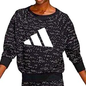 Adidas Women's Black White Winners Badge of Sport Crew Sweatshirt Size Small